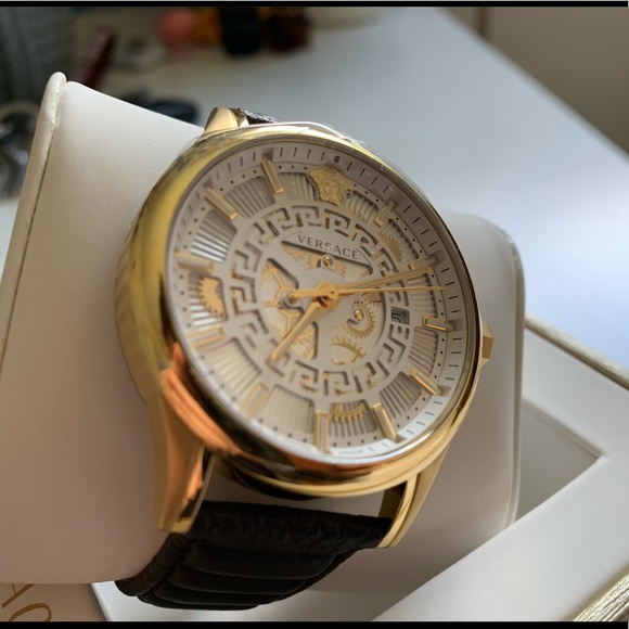 SOLD - VERSACE AIAKOS SPECIAL WATCH IN BROWN 44mm - Picture 2 of 16